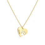 Paw Print Name Necklace with Heart