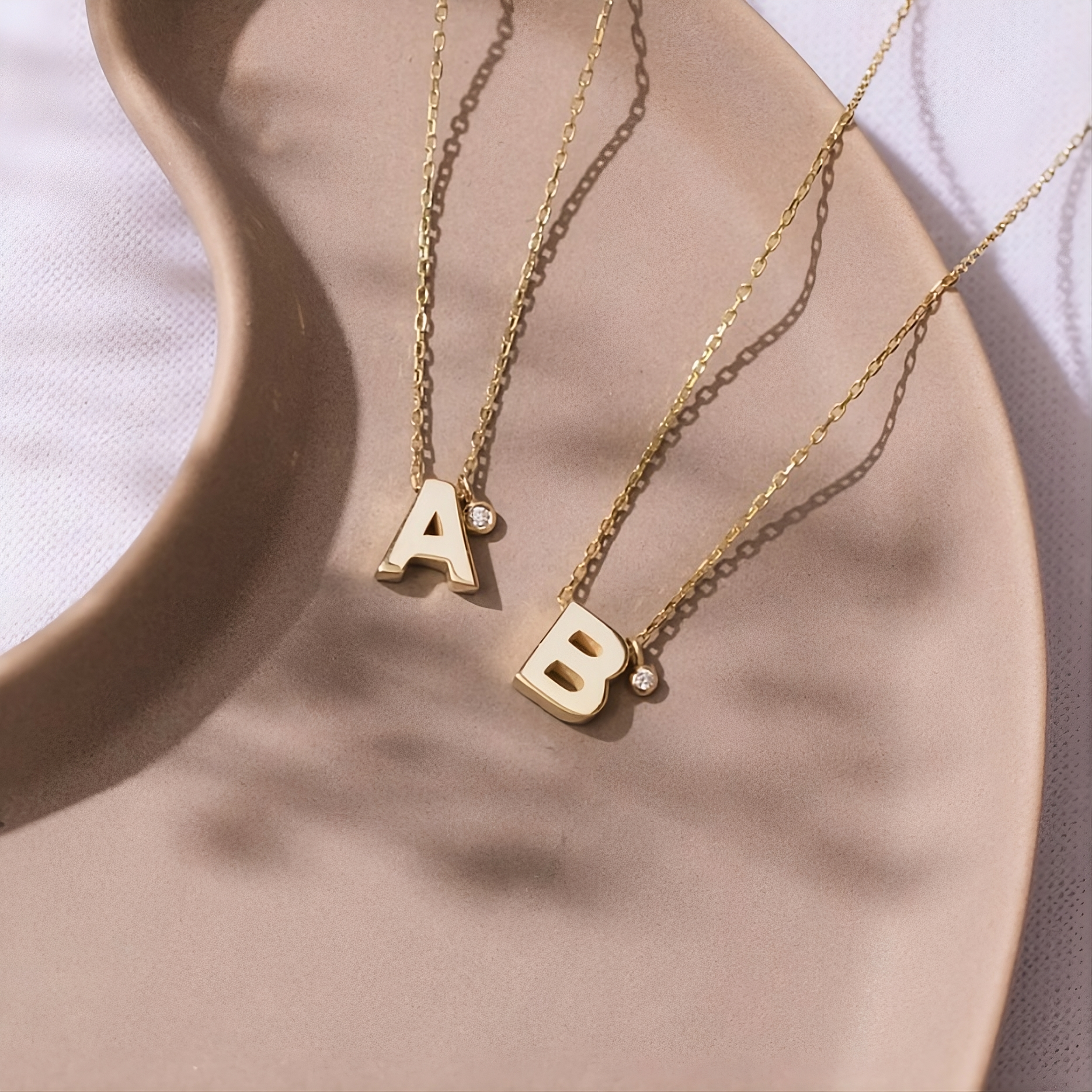 Initial Birthstone Necklace