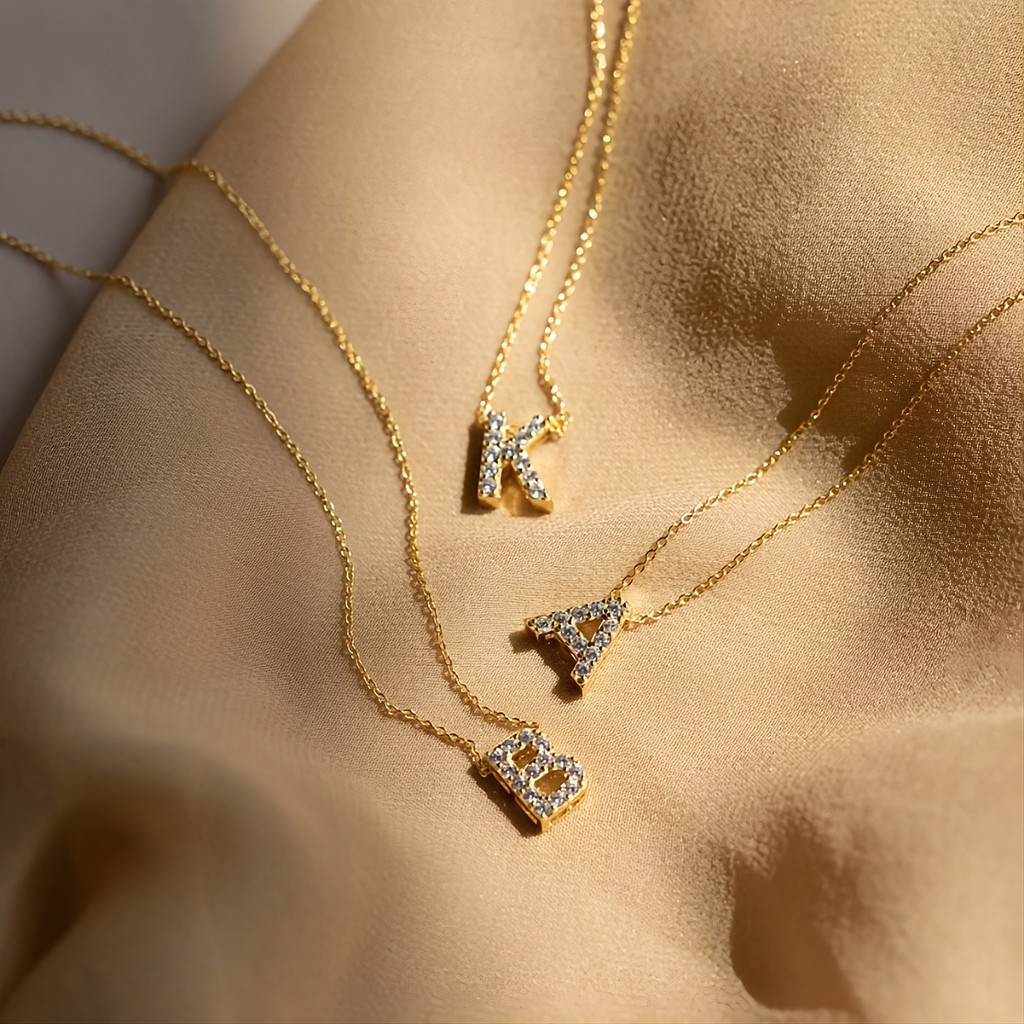 Pave Initial Necklace