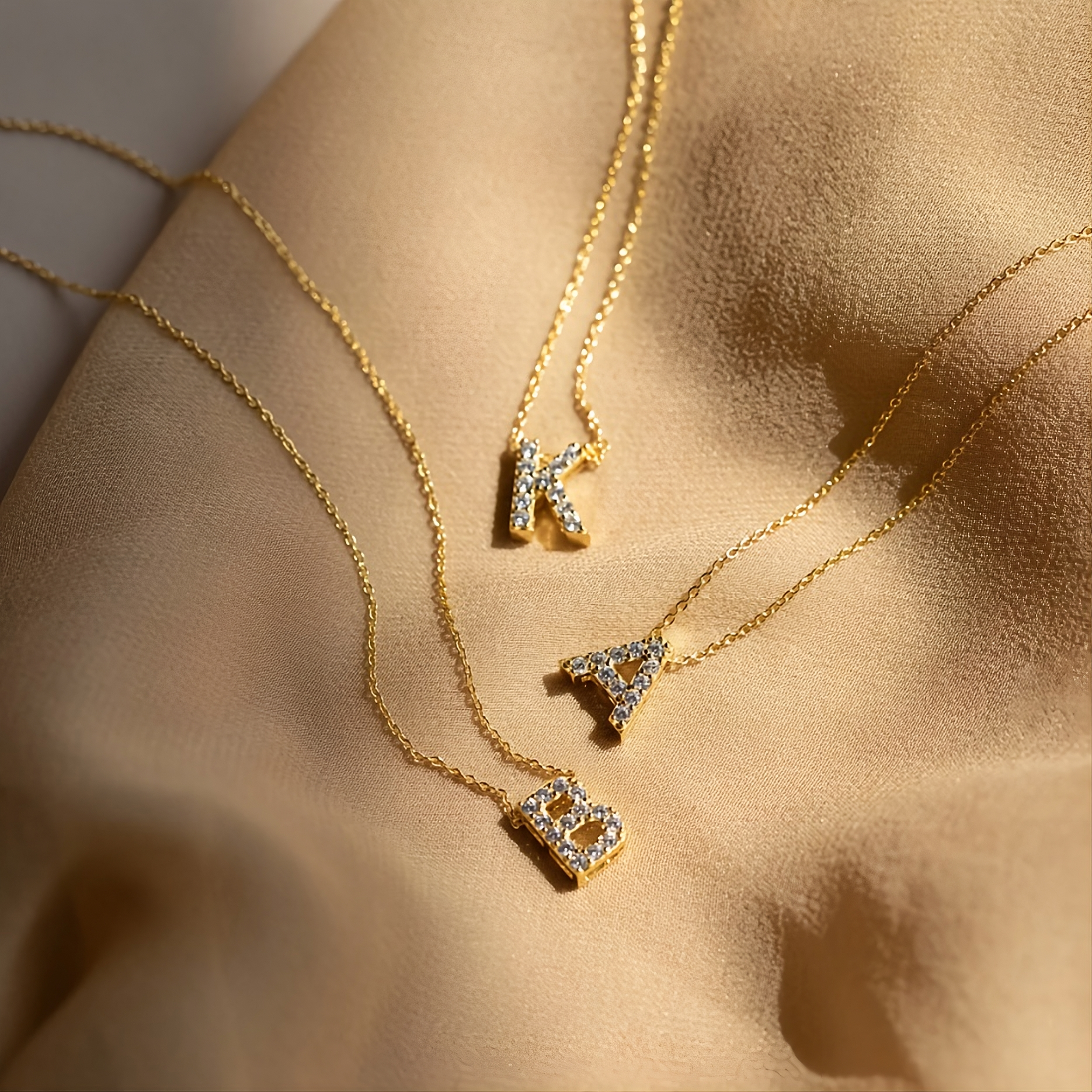 Pave Initial Necklace