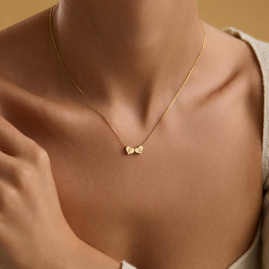 Heart Initial Necklace