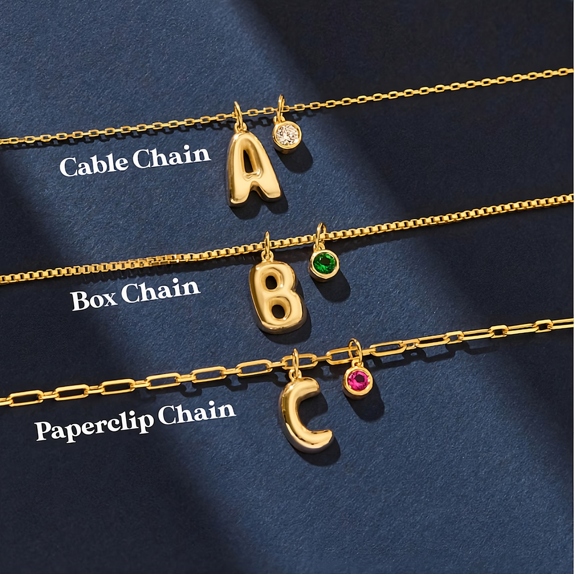 Bubble Letter Necklace