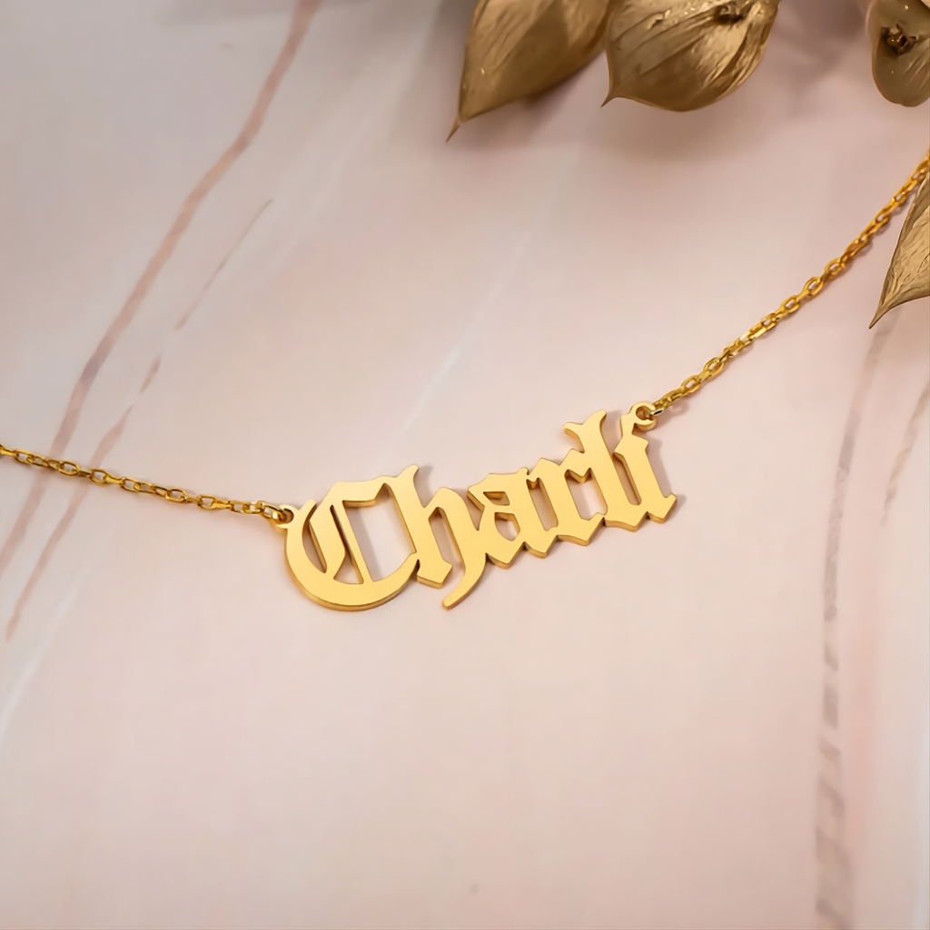 Gothic Name Necklace