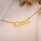 Gothic Name Necklace