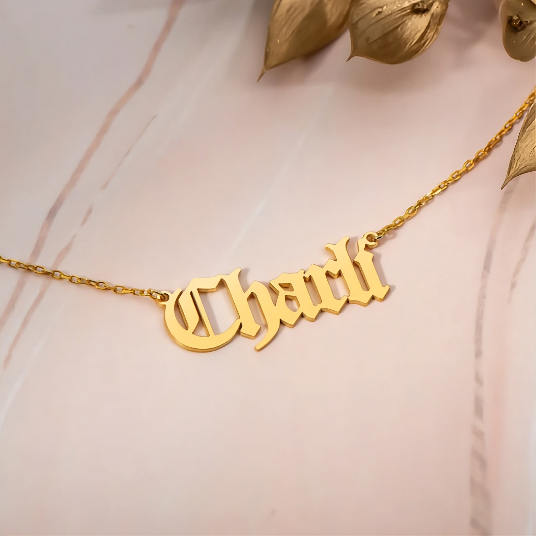 Gothic Name Necklace