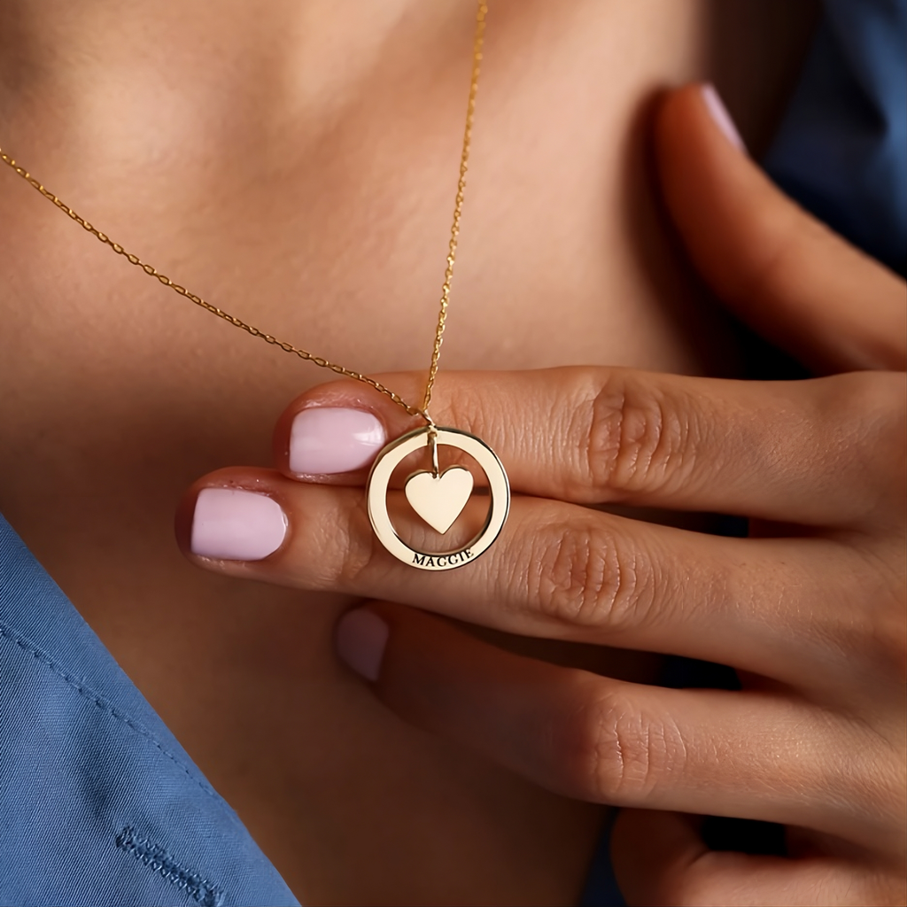 Round Heart Necklace