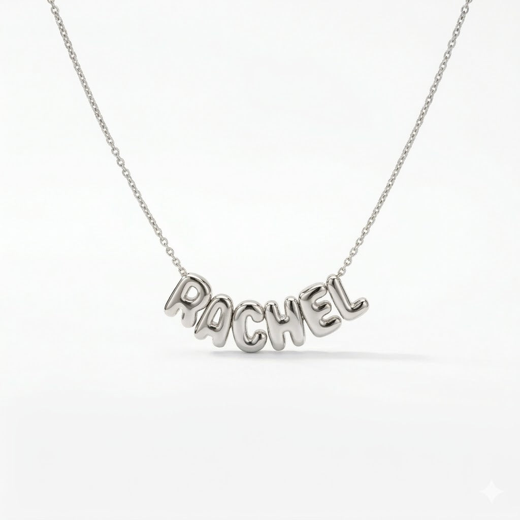 Balloon Initial Name Necklace