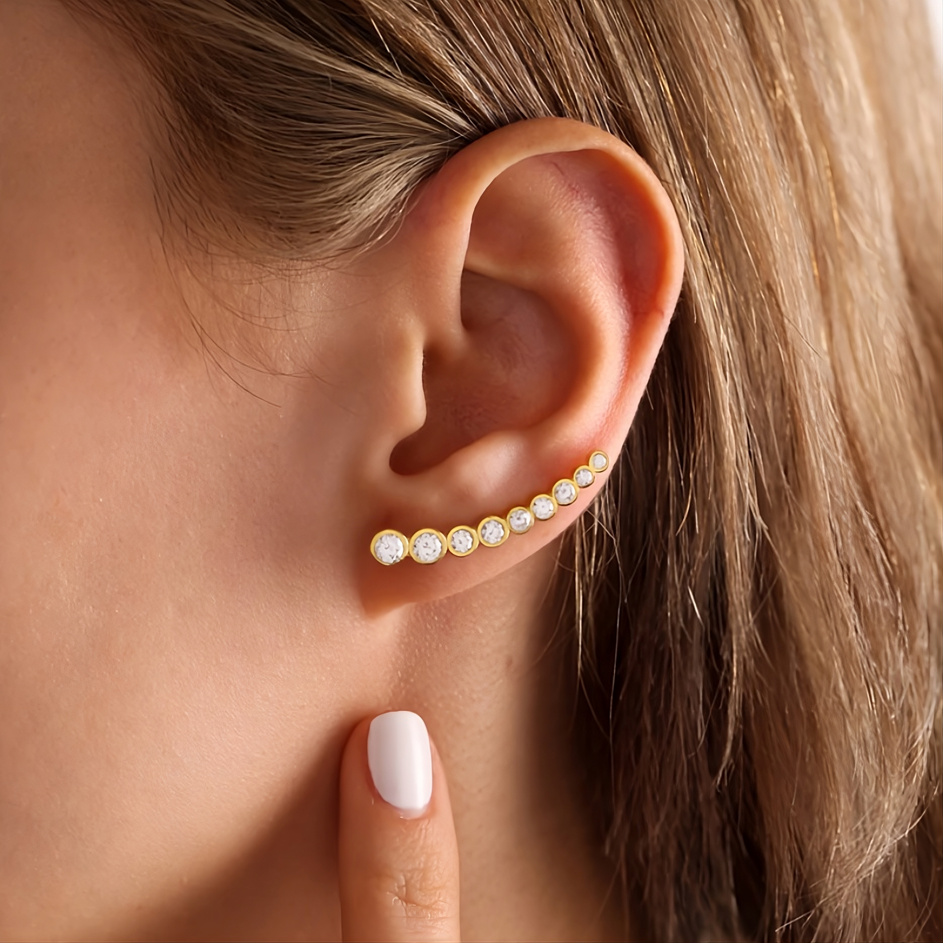 Ear Cuff Dainty & Gold Earrings