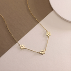 Paw Print Name Necklace