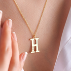 Large Initial Necklace