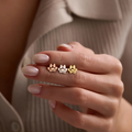 Engraved Paw Print Studs