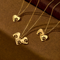 Paw Print Name Necklace with Heart