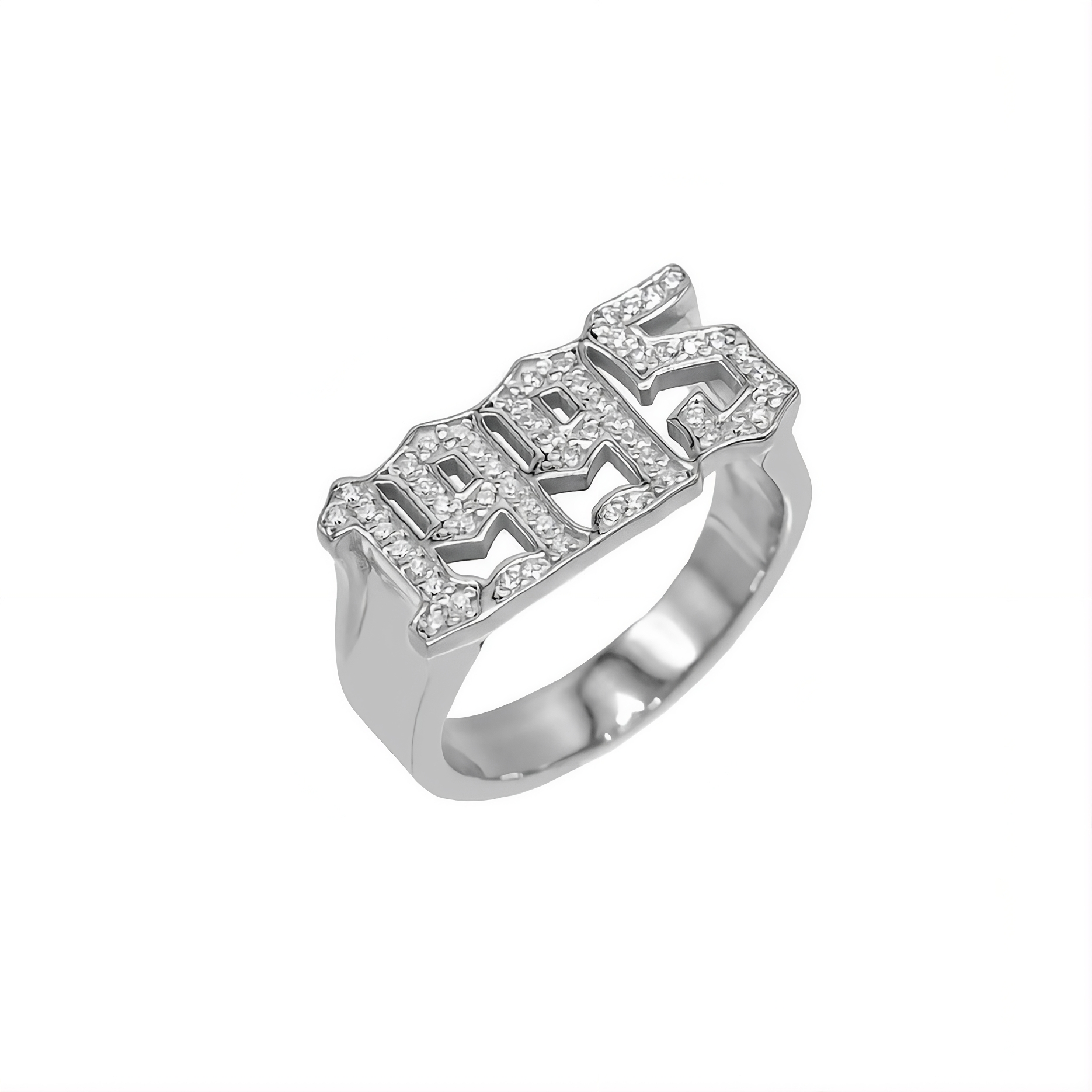 Date Ring with CZ Stones