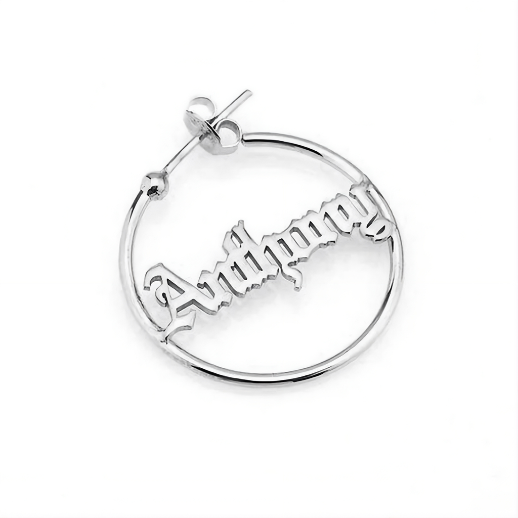 Name Hoop Earring
