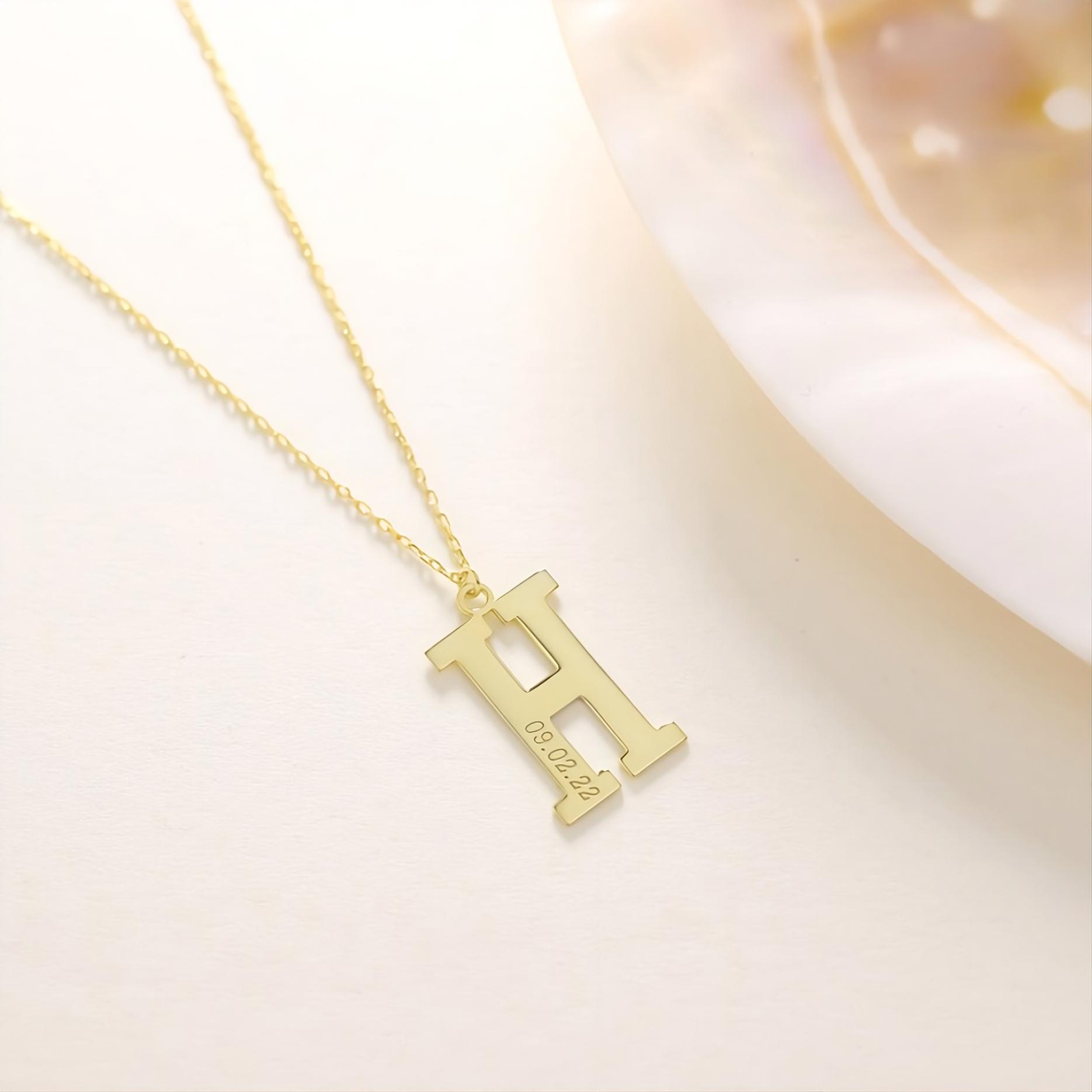 Large Initial Necklace