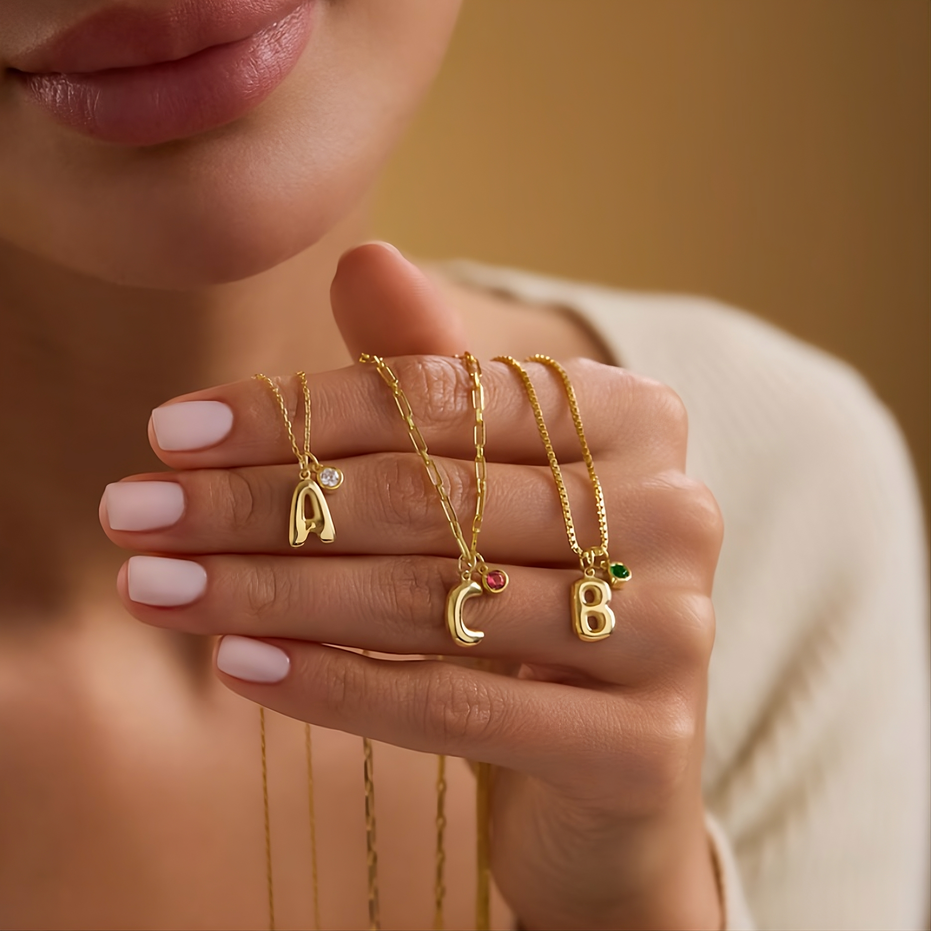 Bubble Letter Necklace