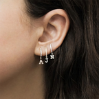 Initials Hoop Earring