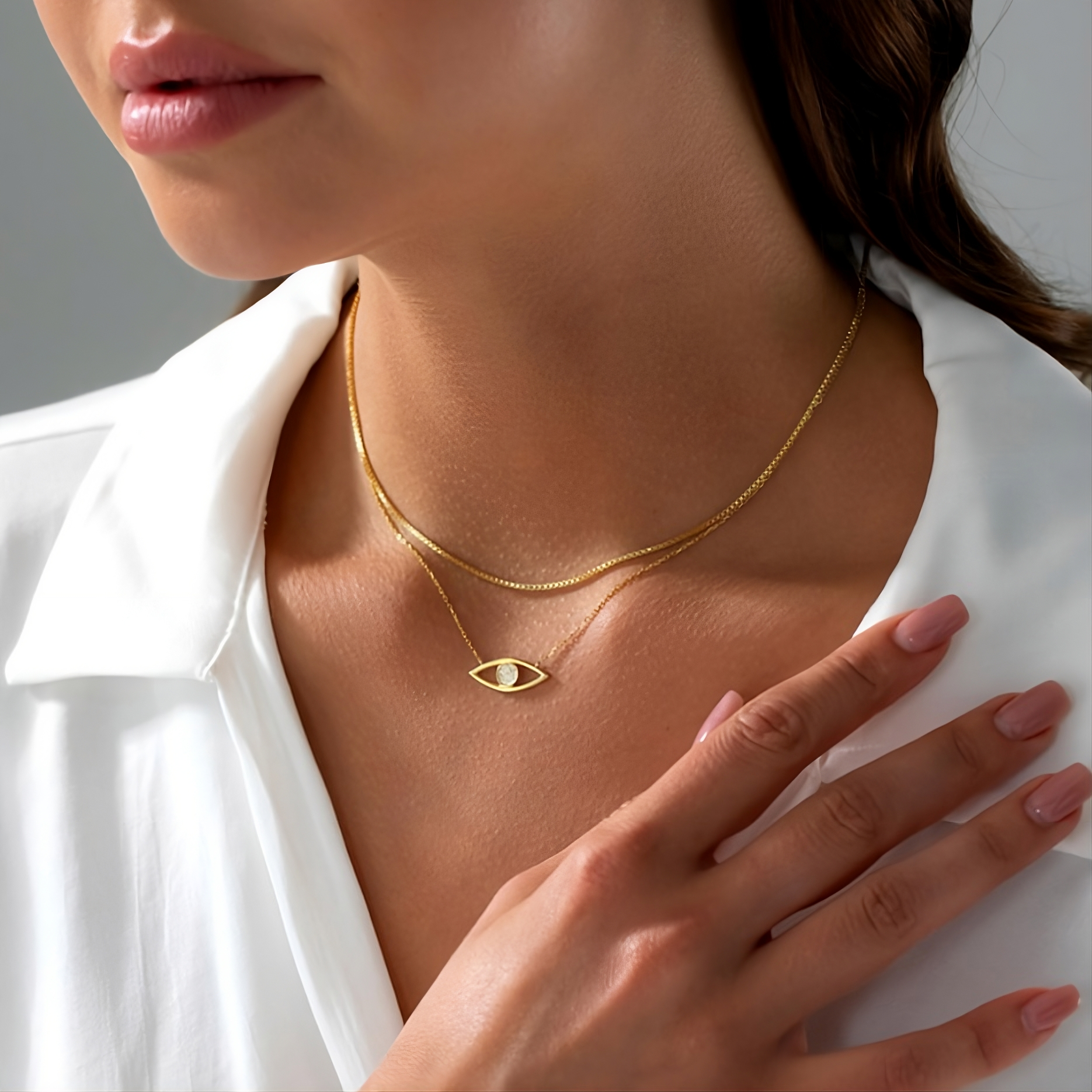 Minimalist Evil Eye Necklace