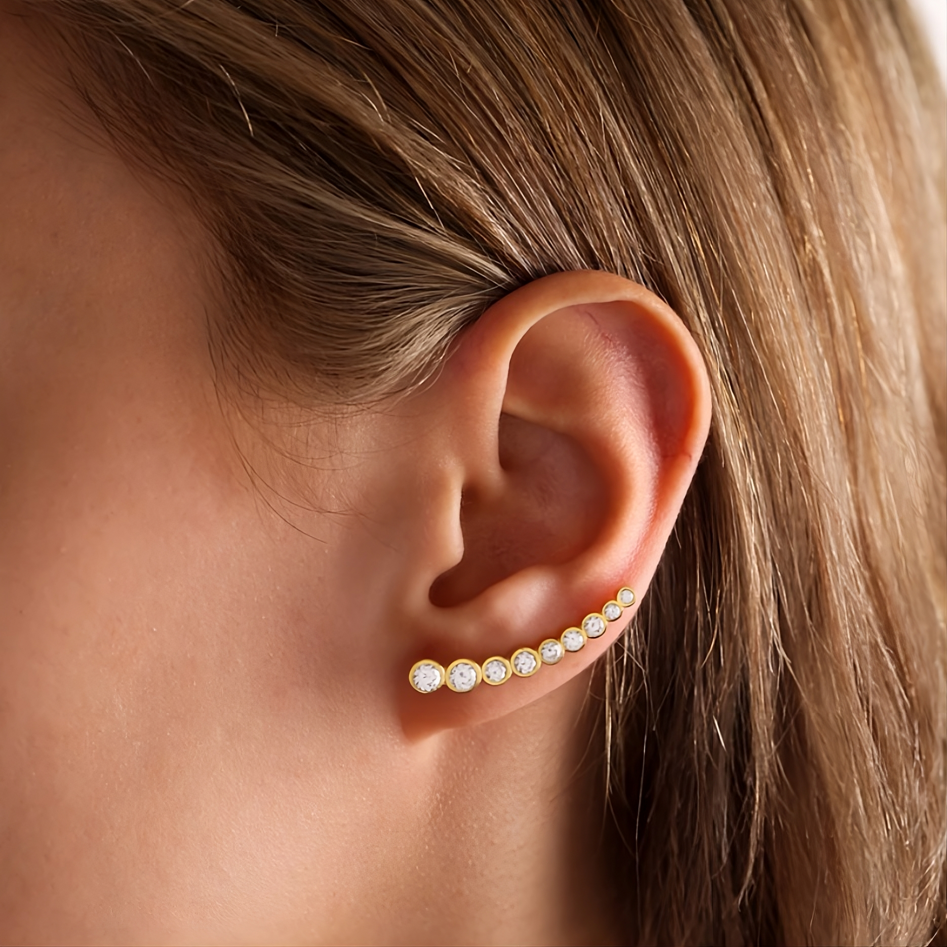 Ear Cuff Dainty & Gold Earrings