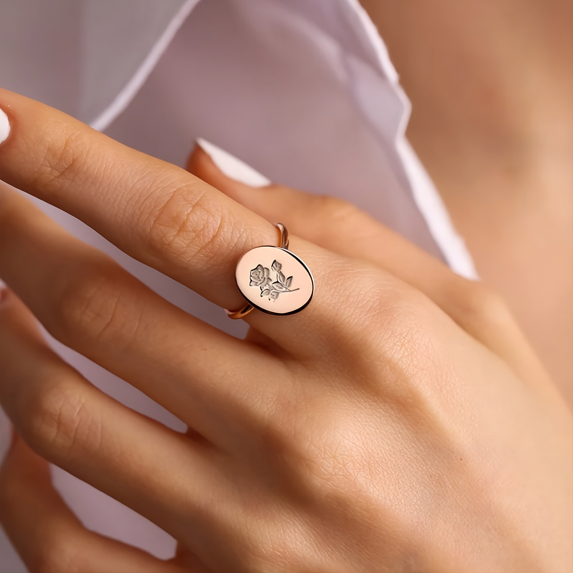 Birth Month Flower Ring
