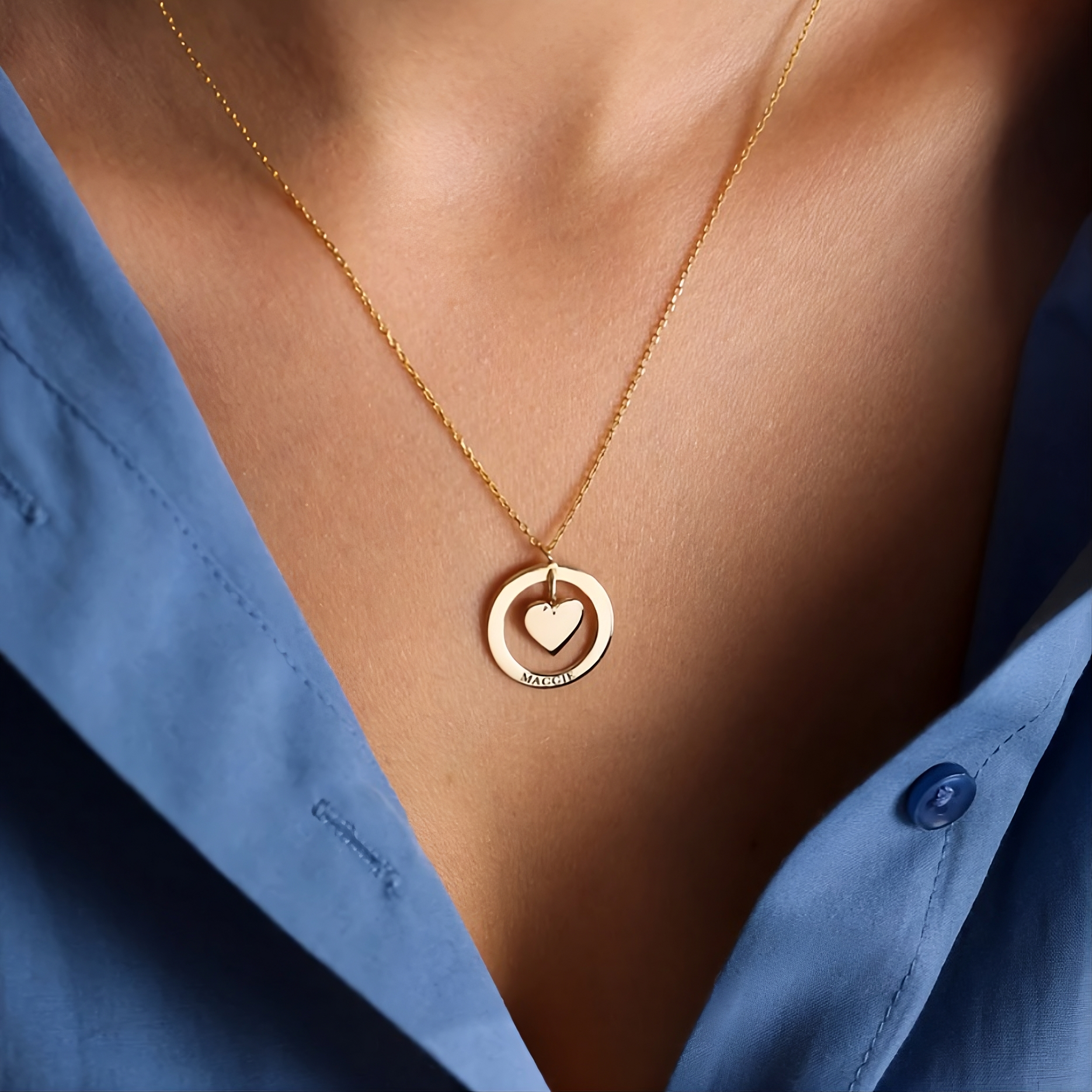 Round Heart Necklace