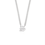 Gothic Letter Necklace w/ Cuban Chain