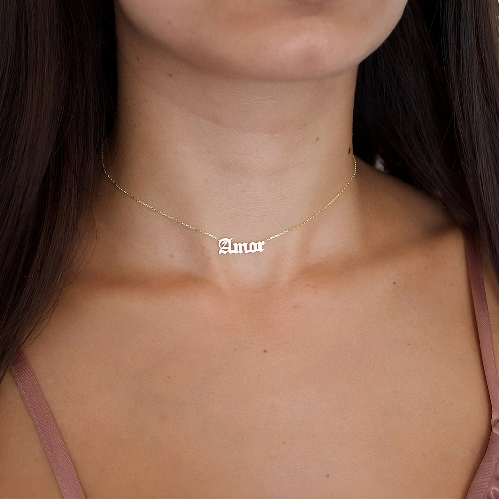 Gothic Name Necklace