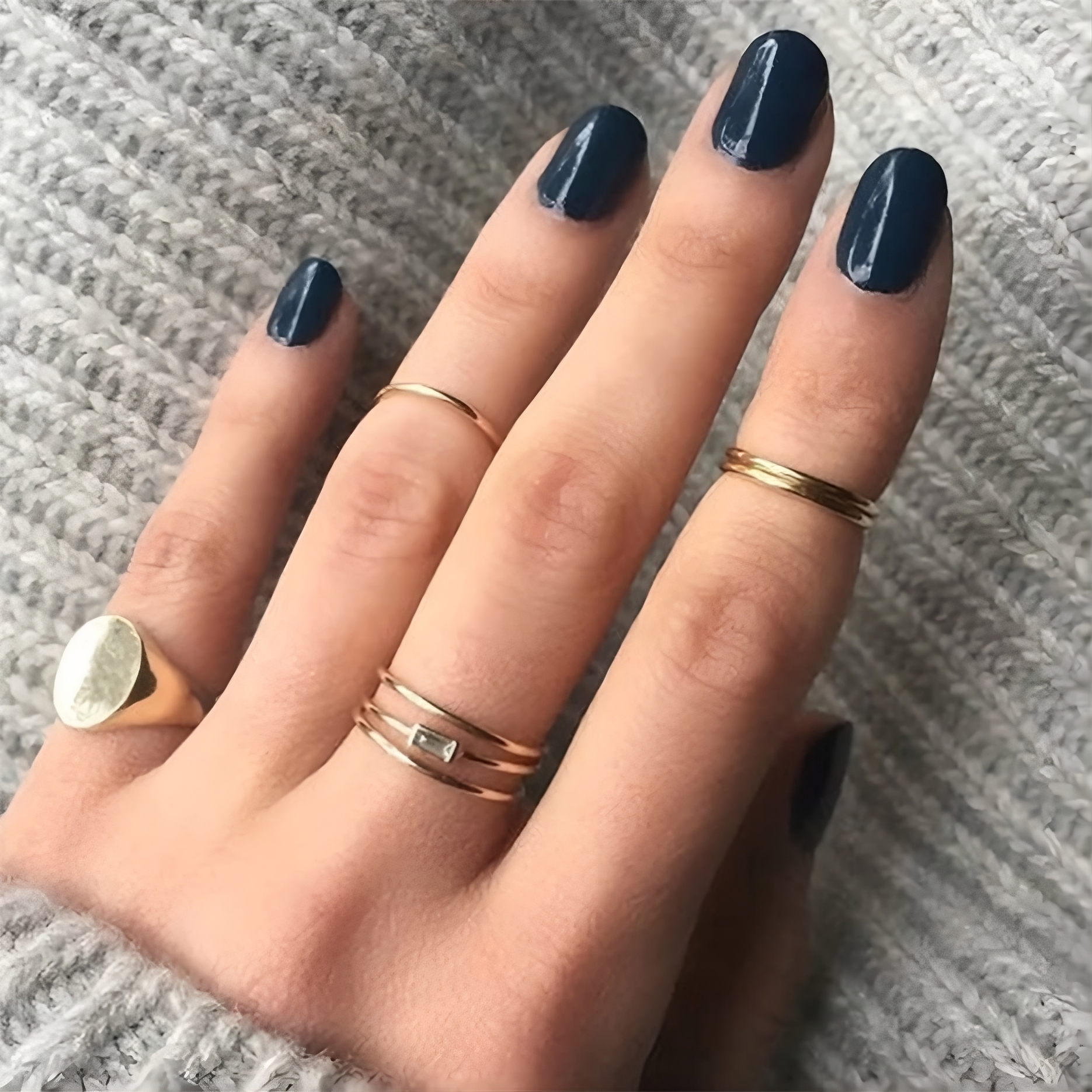 14K Solid Gold Bezel Ring