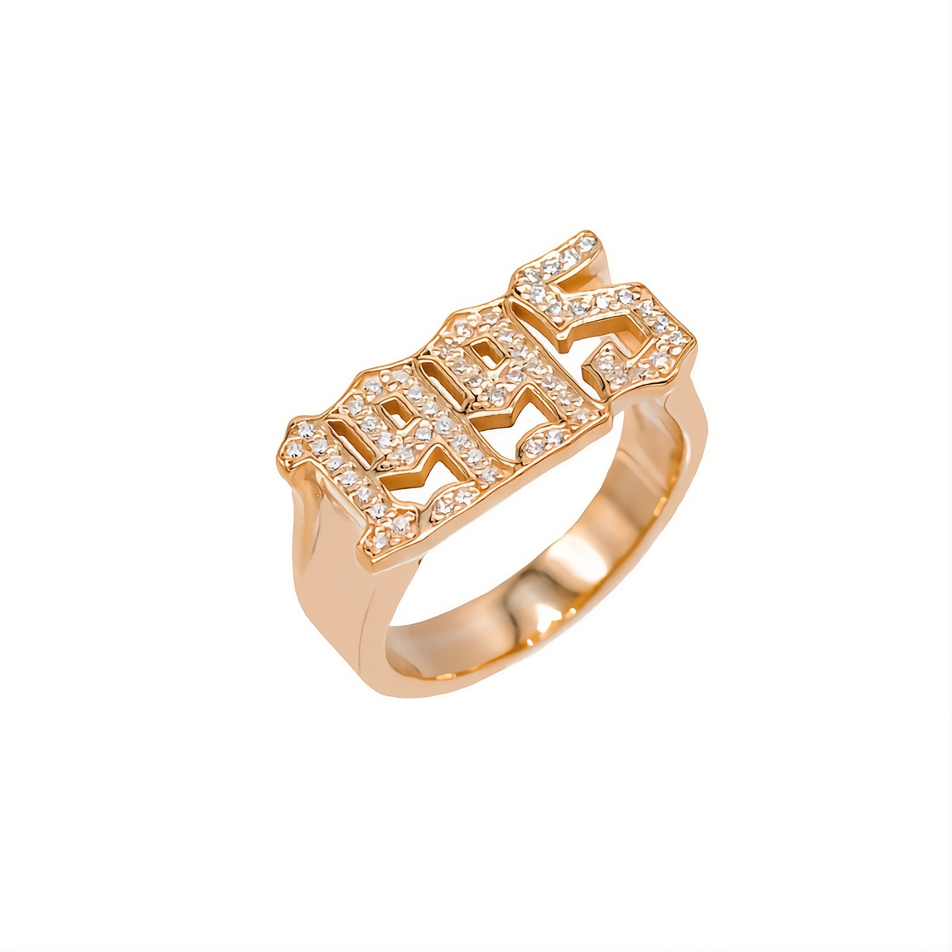Date Ring with CZ Stones