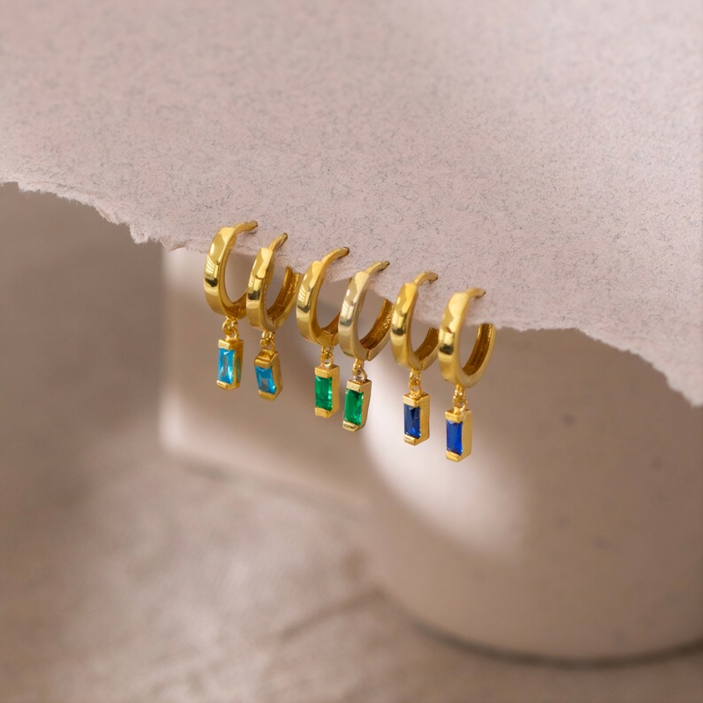 Baguette Hoops Earring