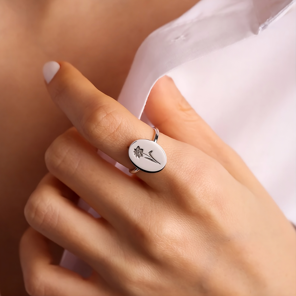 Birth Month Flower Ring
