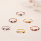 Birthstone Baguette Ring