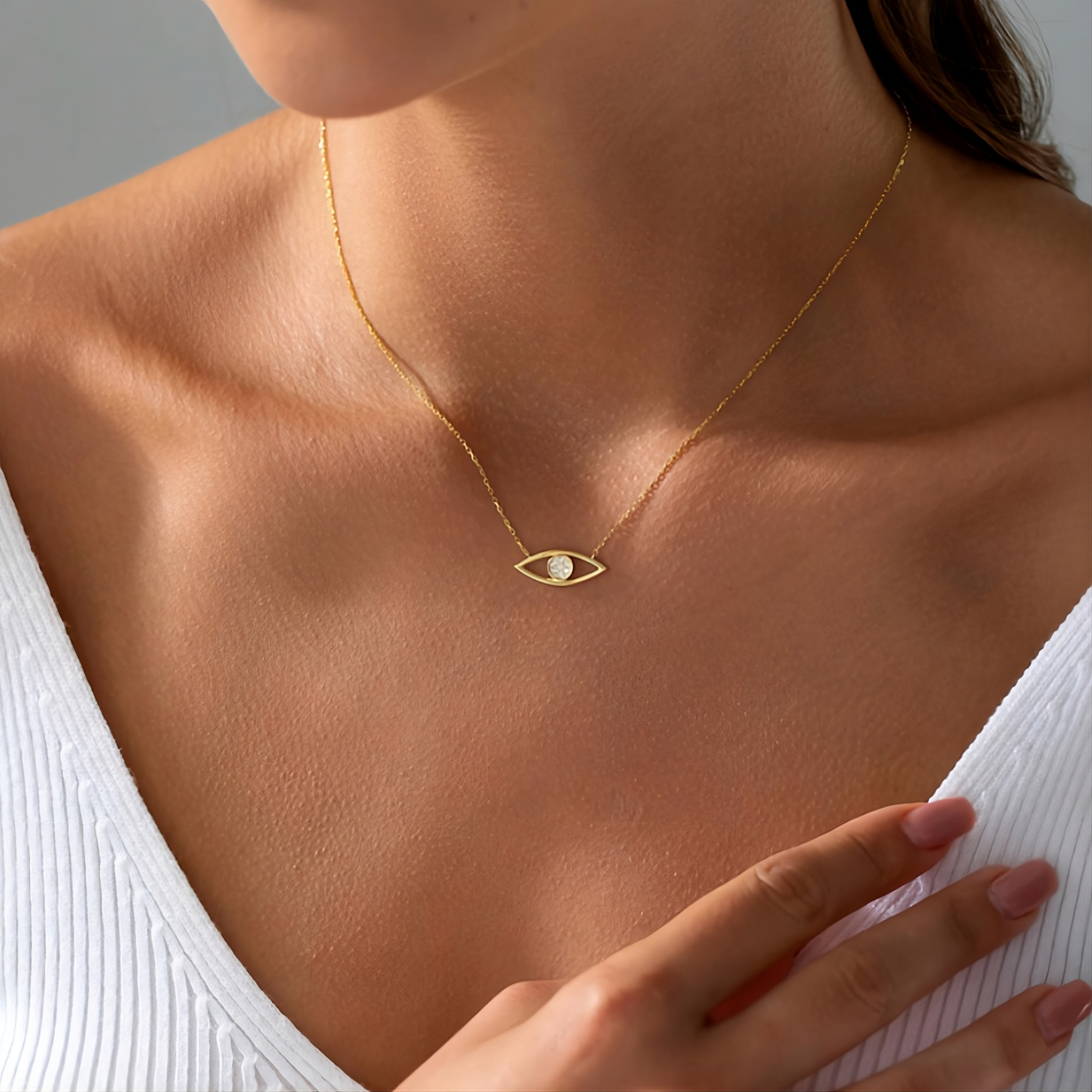 Minimalist Evil Eye Necklace
