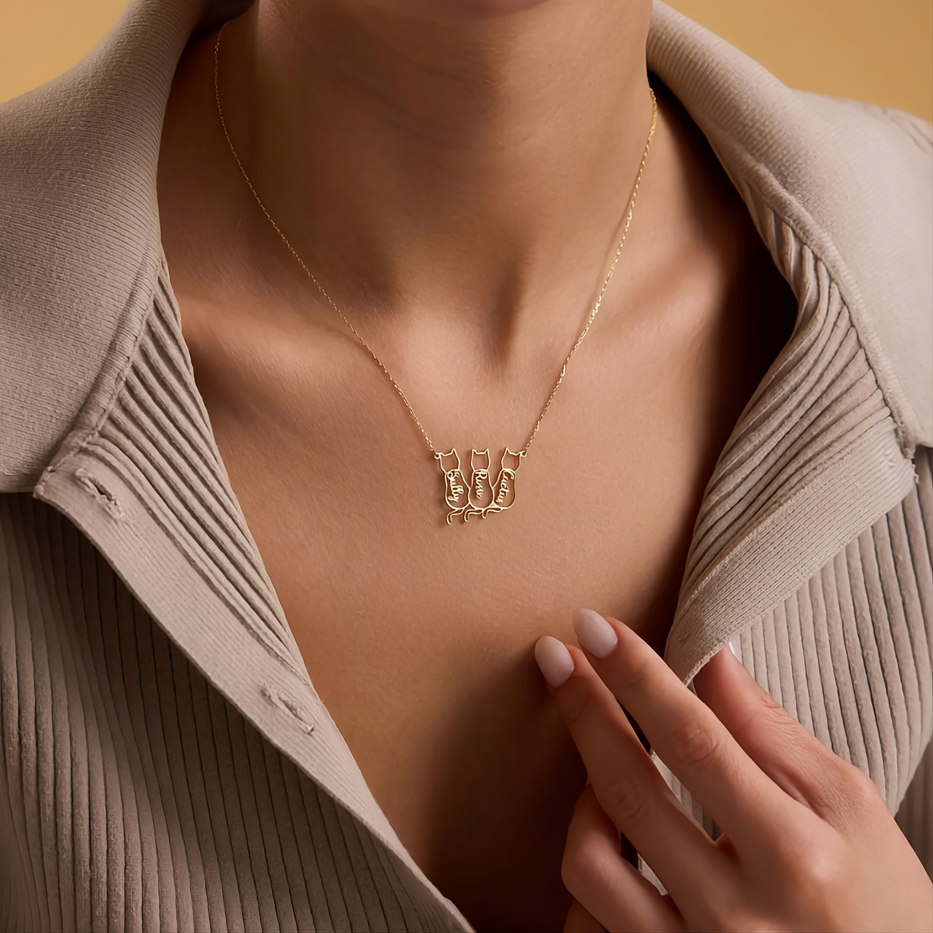 Cat Name Necklace
