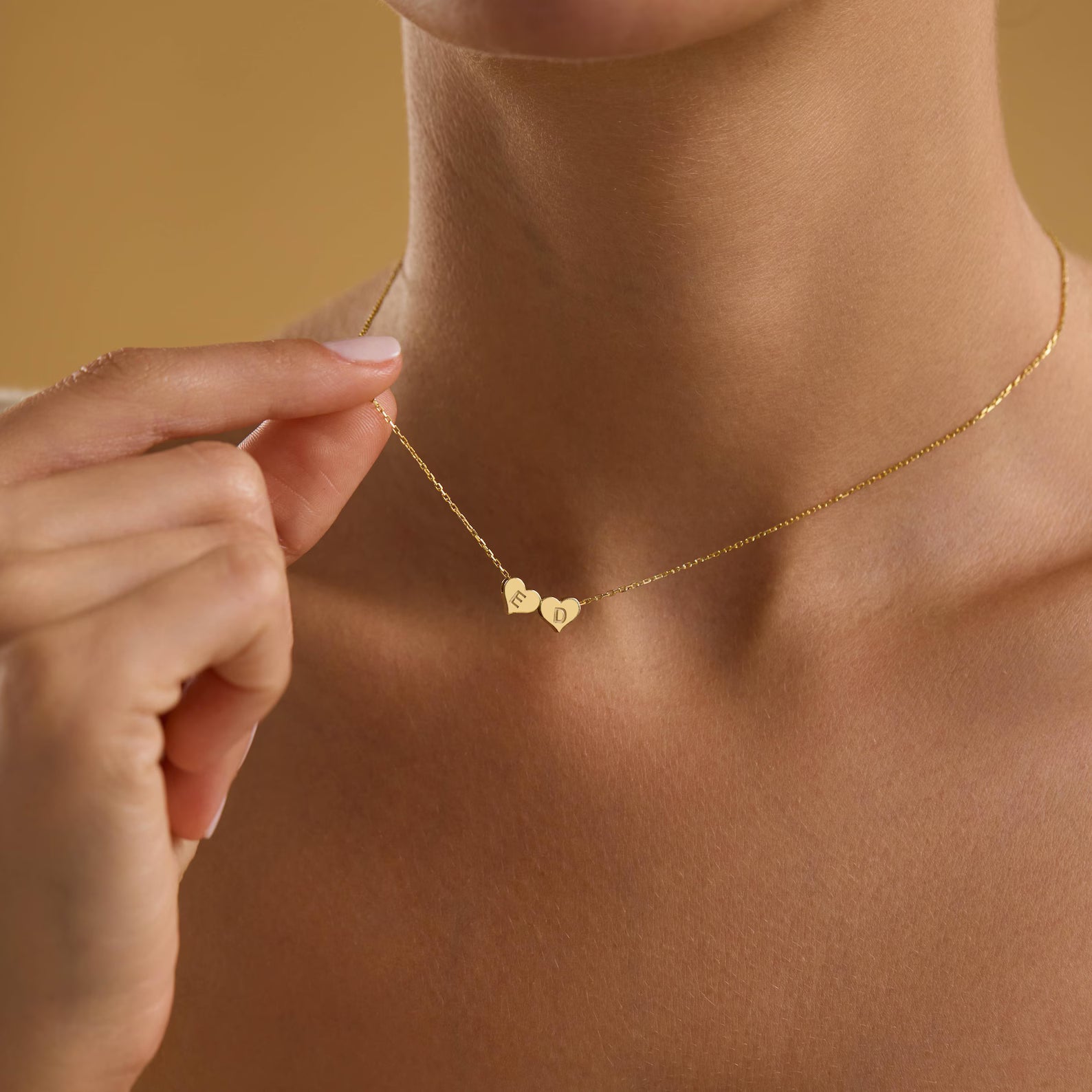 Heart Initial Necklace