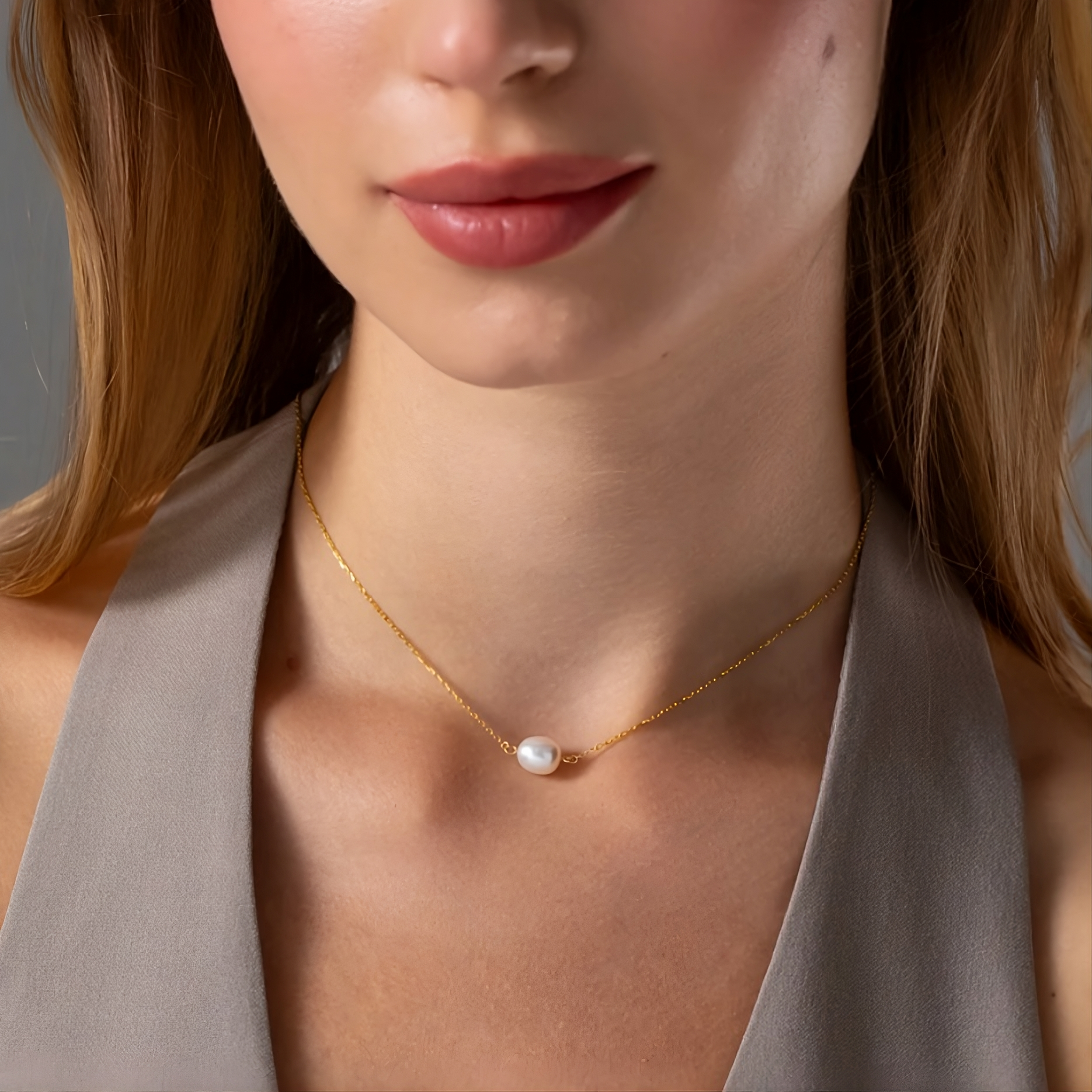 Minimalist Pearl Necklace