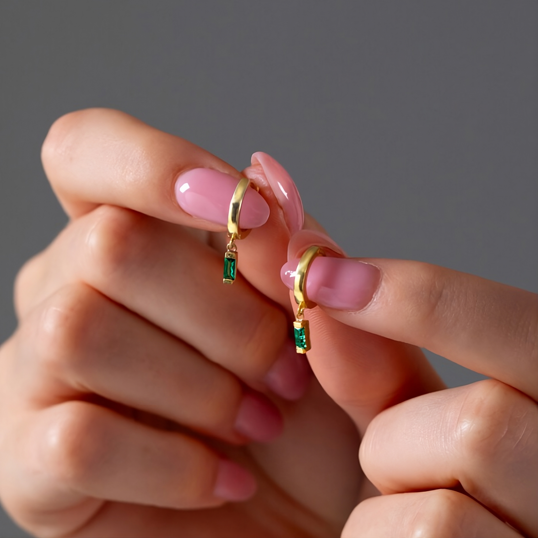 Baguette Hoops Earring