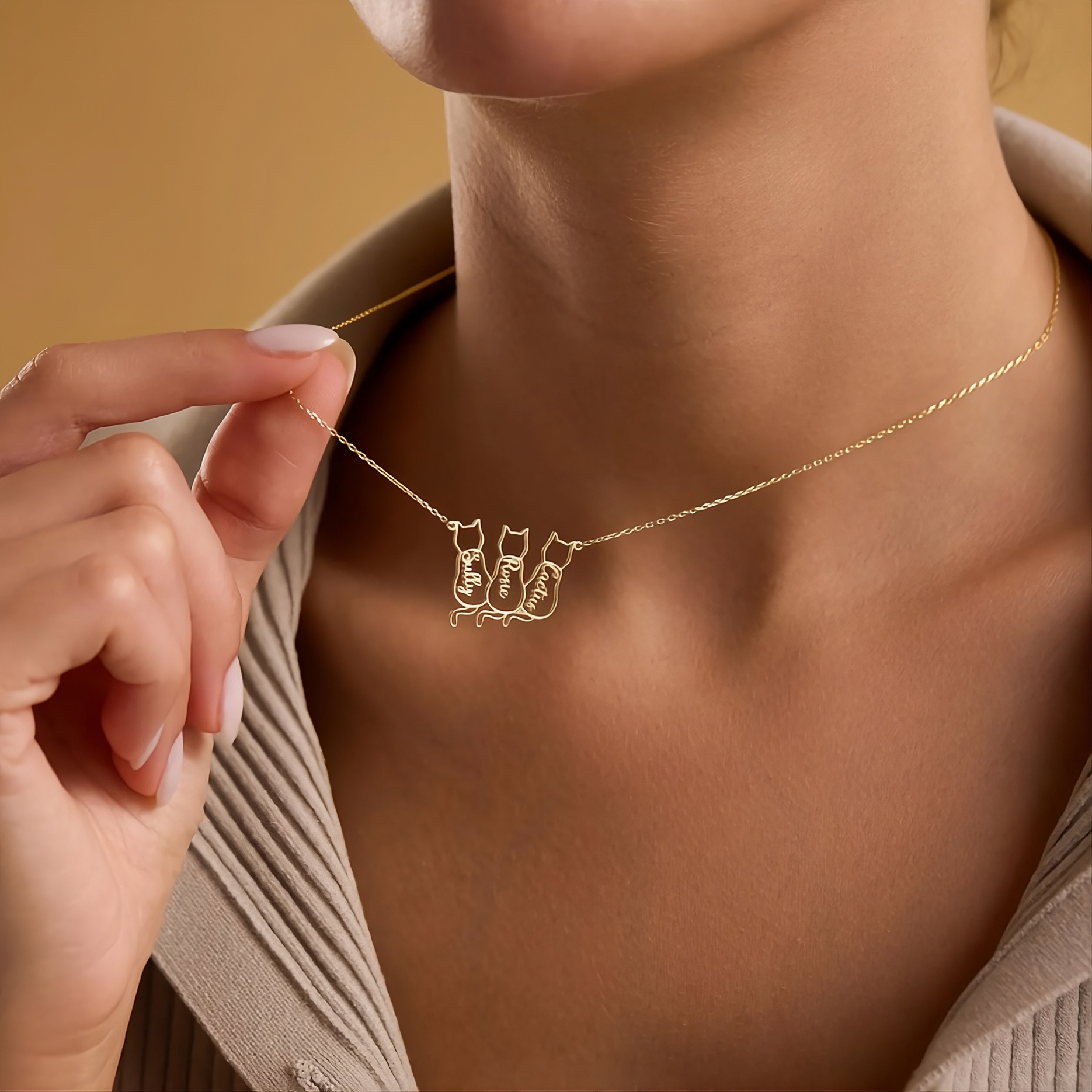 Cat Name Necklace