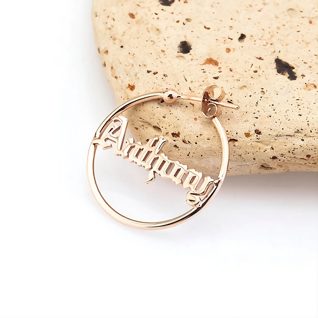 Name Hoop Earring