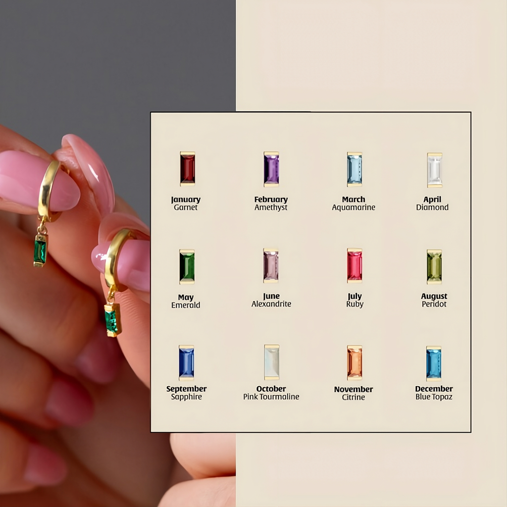 Baguette Hoops Earring