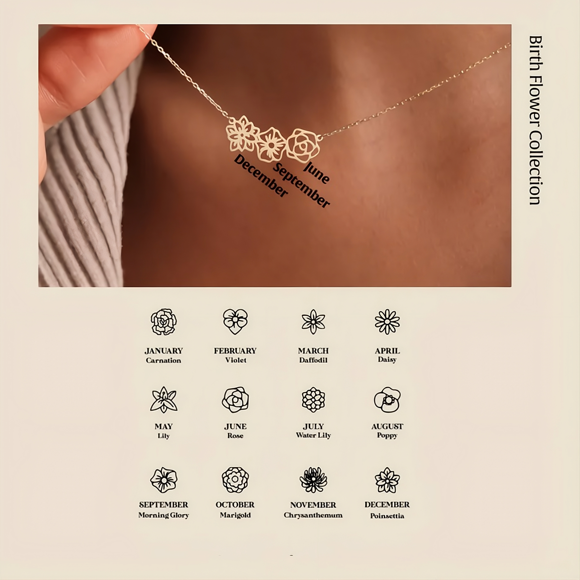 Birthflower Stud Earring