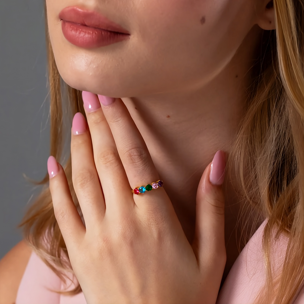 Personalized Birthstone Ring