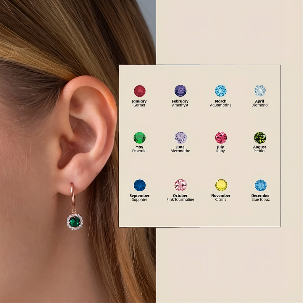 Crystal Dangling Gemstone Earring
