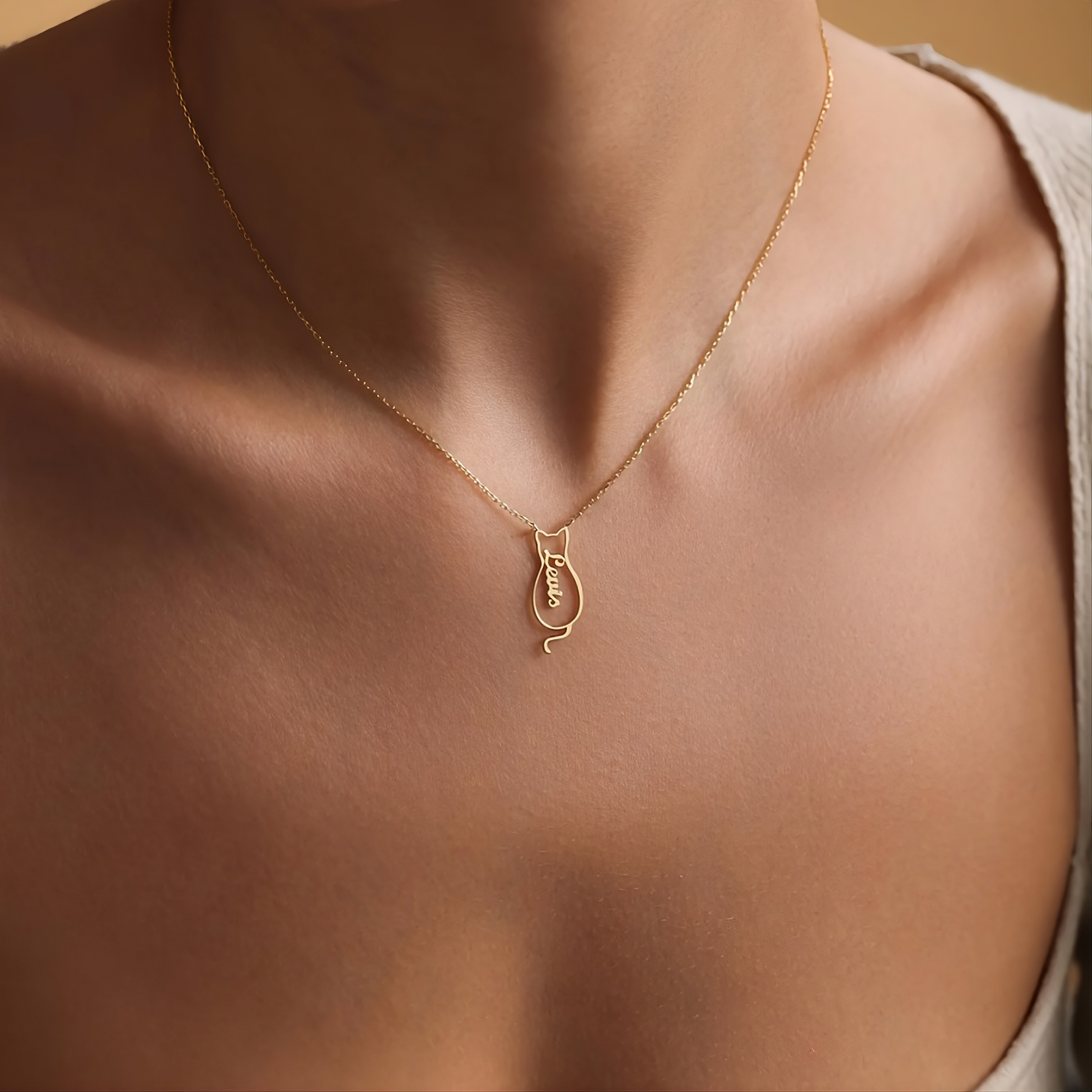 Cat Name Necklace