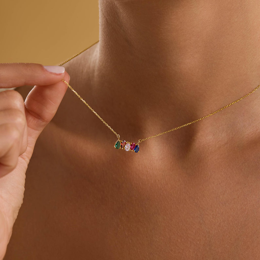 Family Birthstone Necklace
