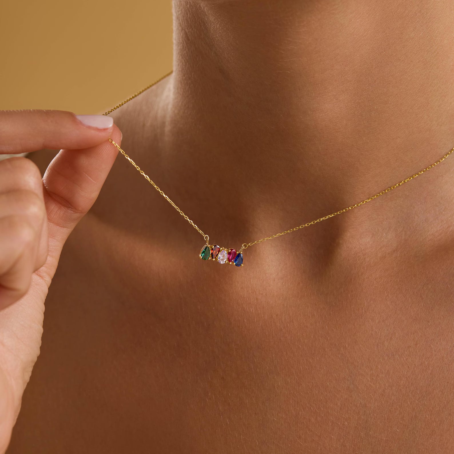 Family Birthstone Necklace