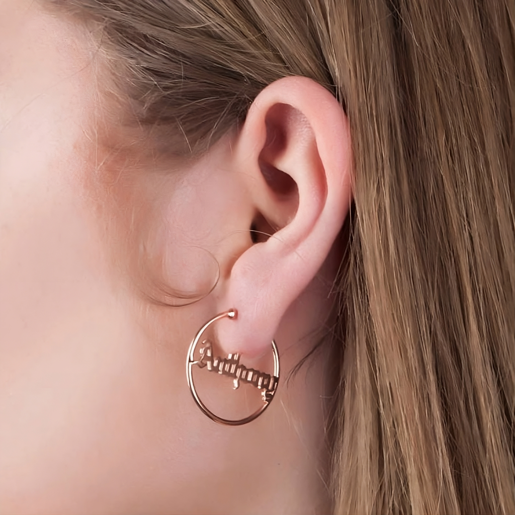 Name Hoop Earring