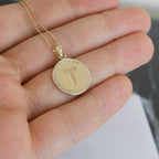 Coin Initial Necklace