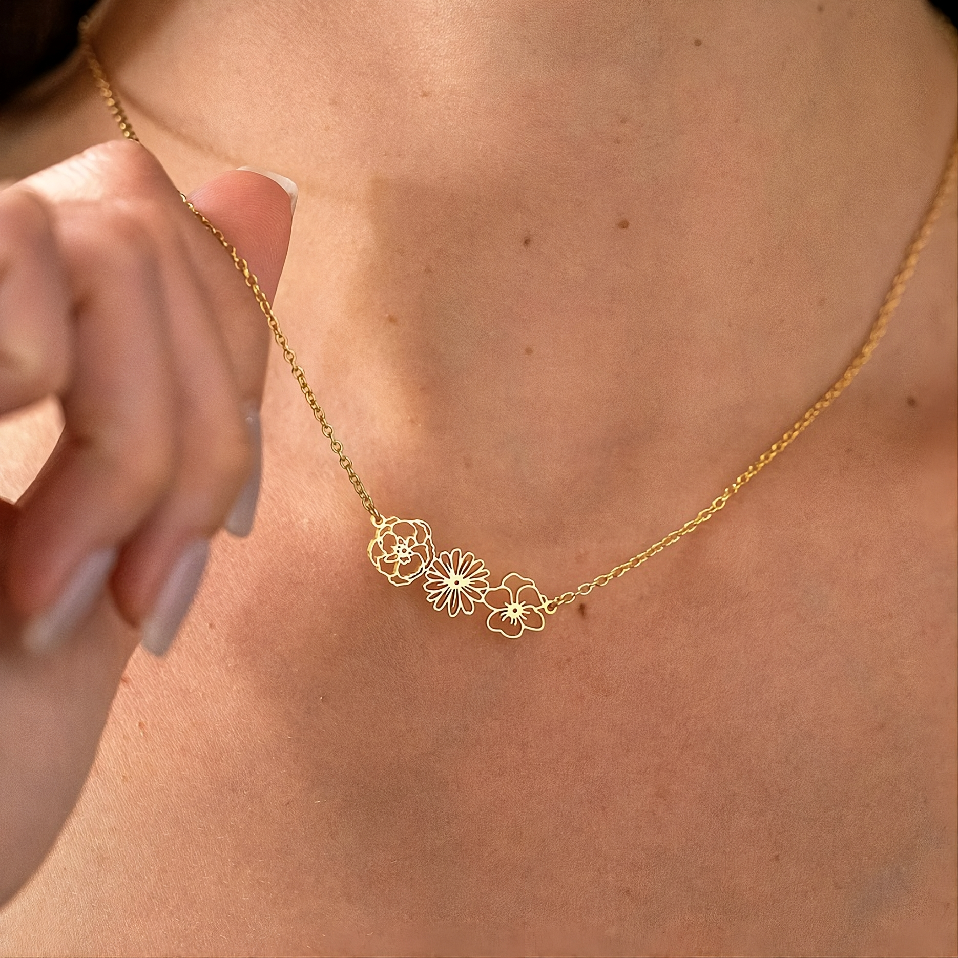 Birth Flower Necklace