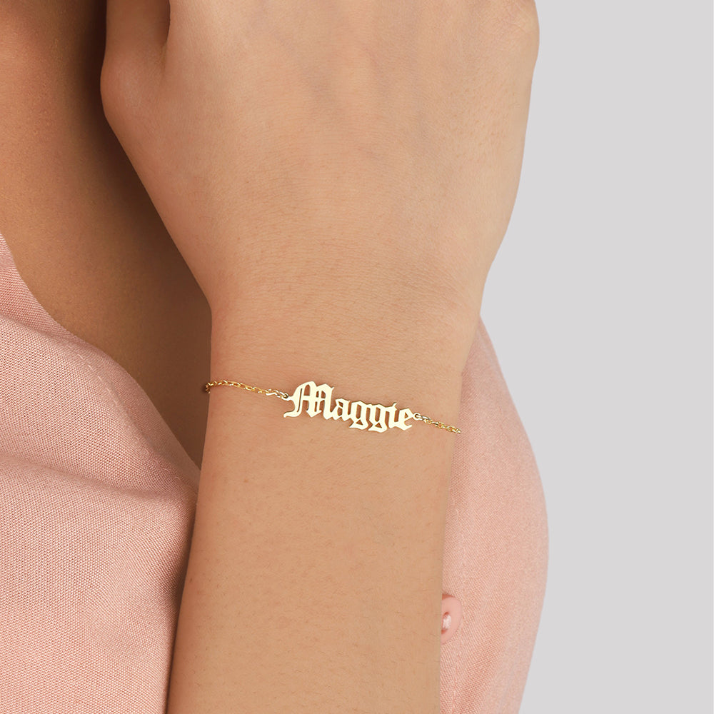 Gothic Name Bracelet